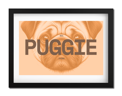 Puggie Dog Poster