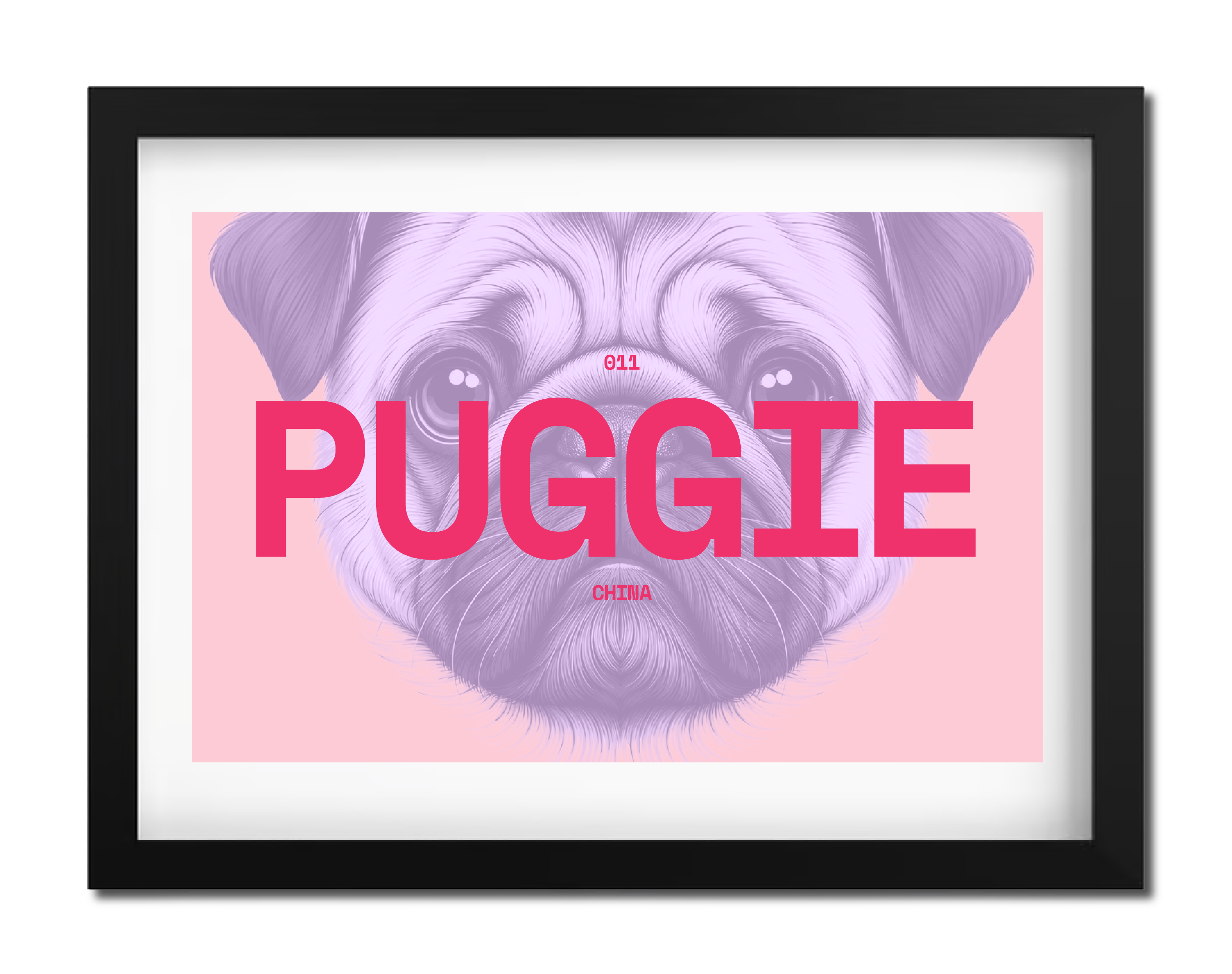 Puggie Dog Poster