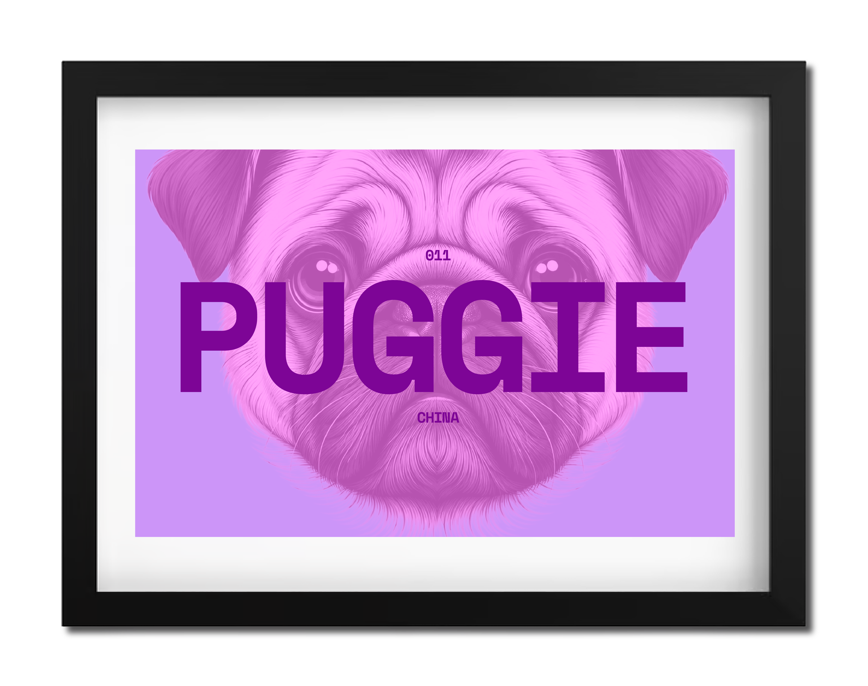 Puggie Dog Poster
