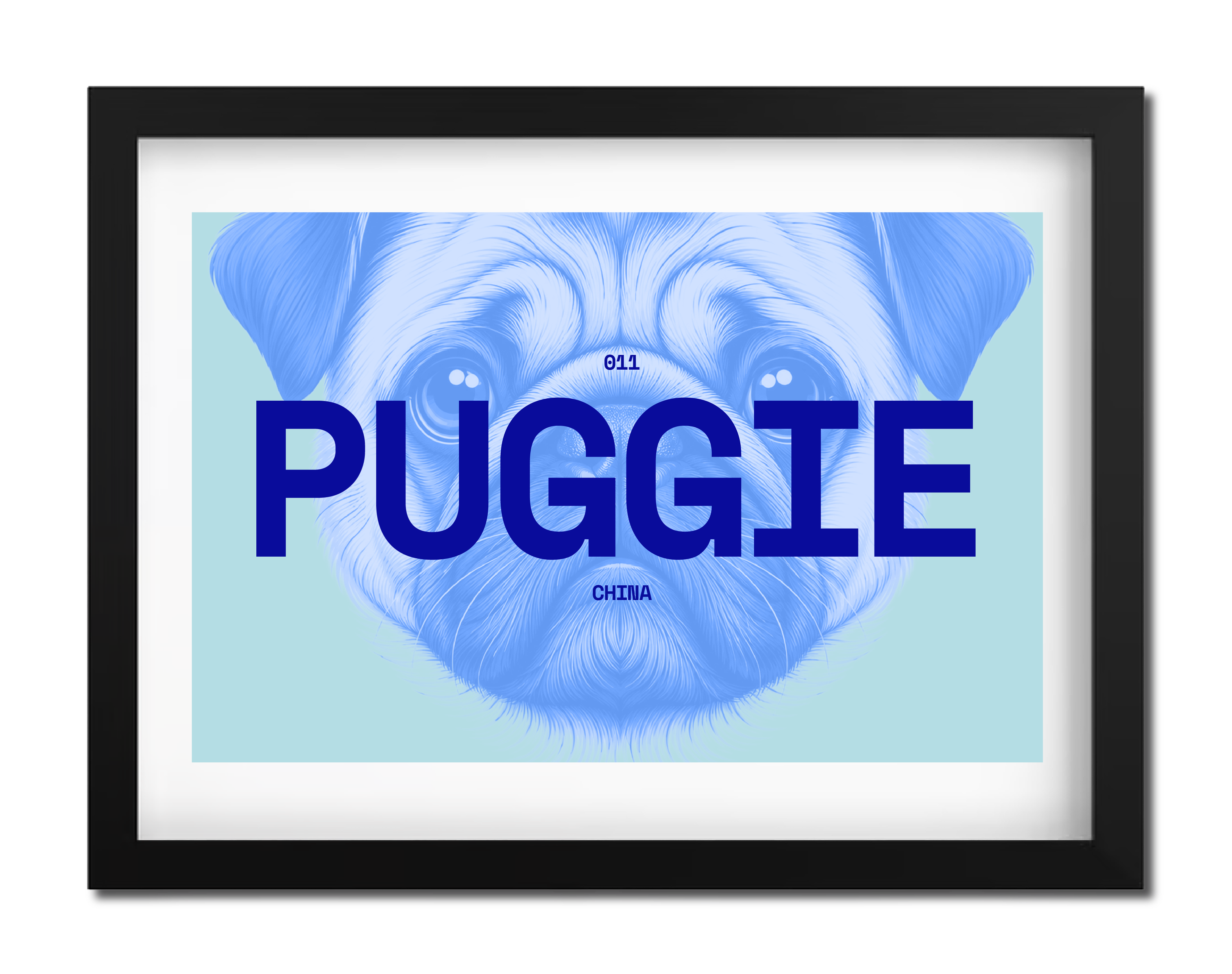 Puggie Dog Poster