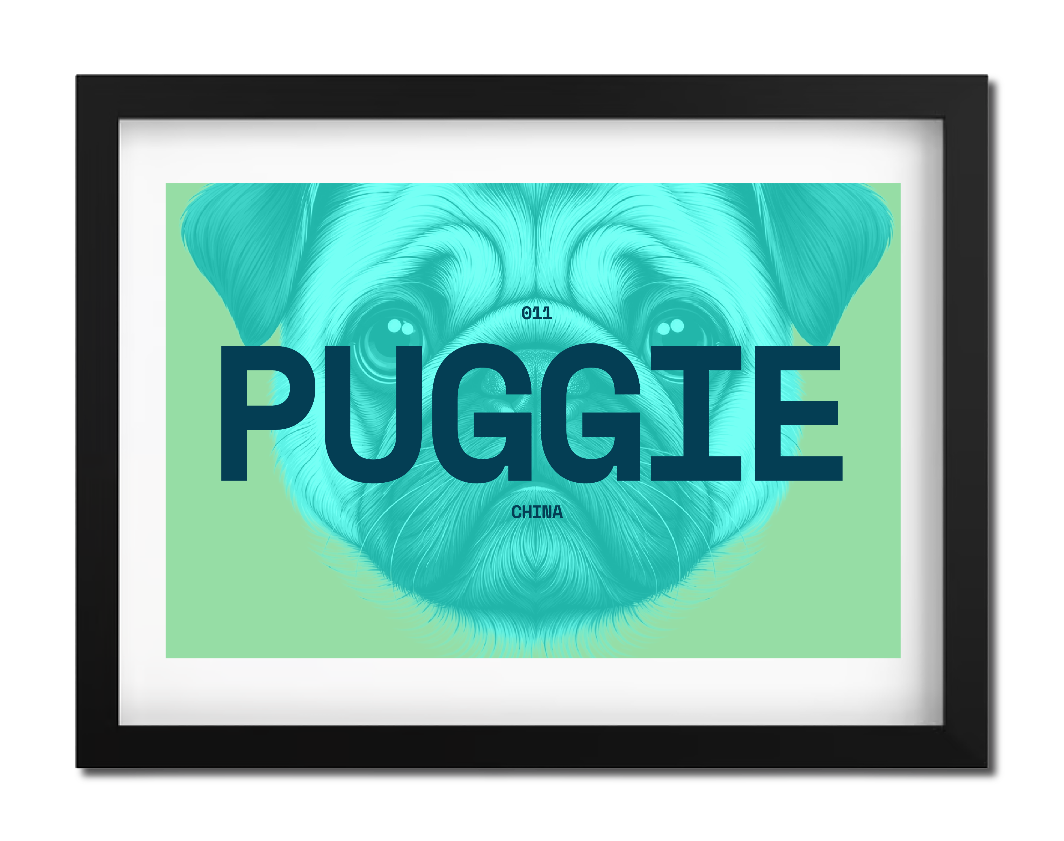 Puggie Dog Poster