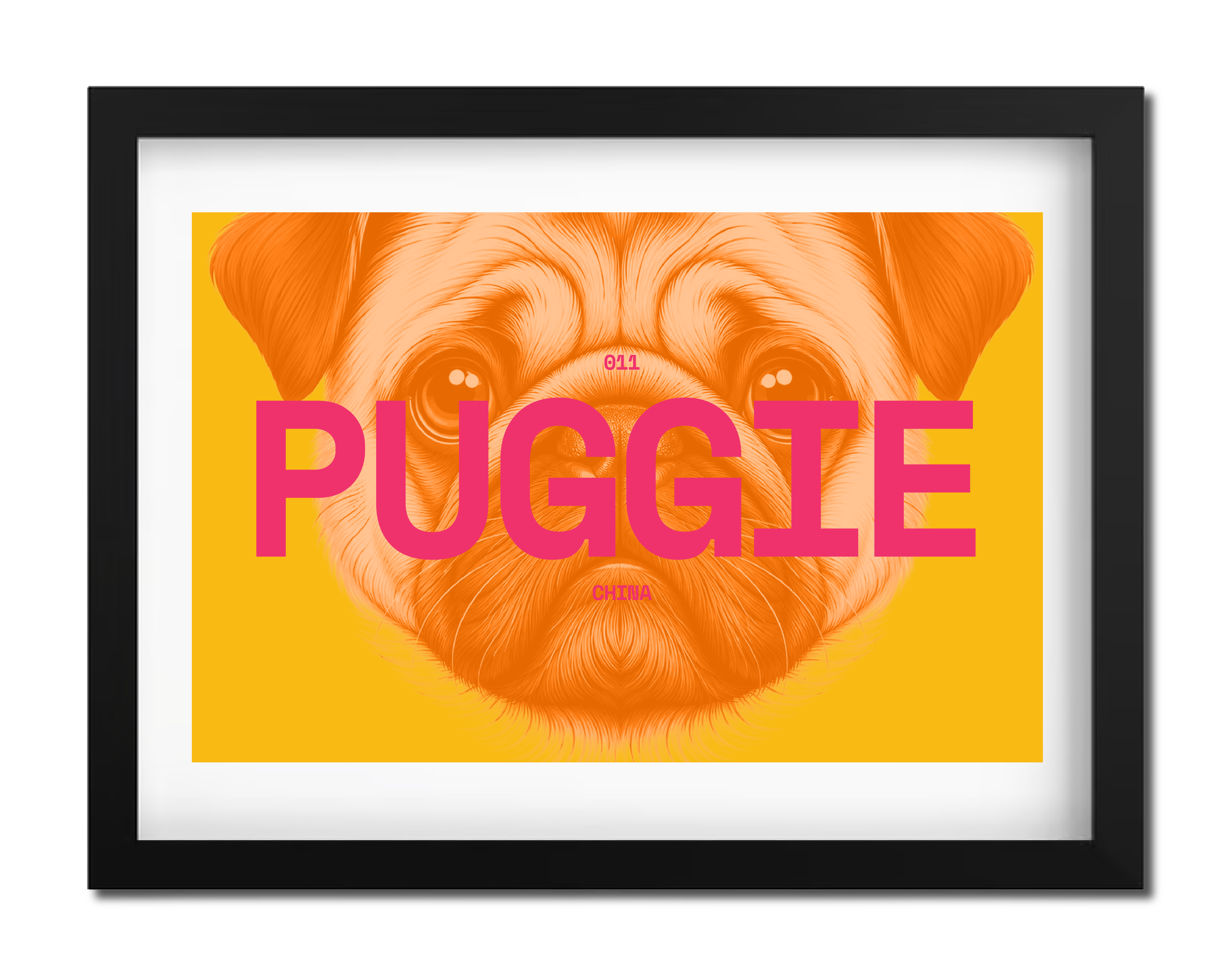 Puggie Dog Poster